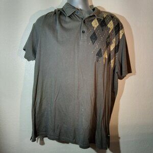 Men's John Bartlett Blue Consensus Polo, Gray, Size XL